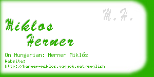 miklos herner business card