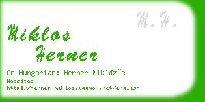 miklos herner business card